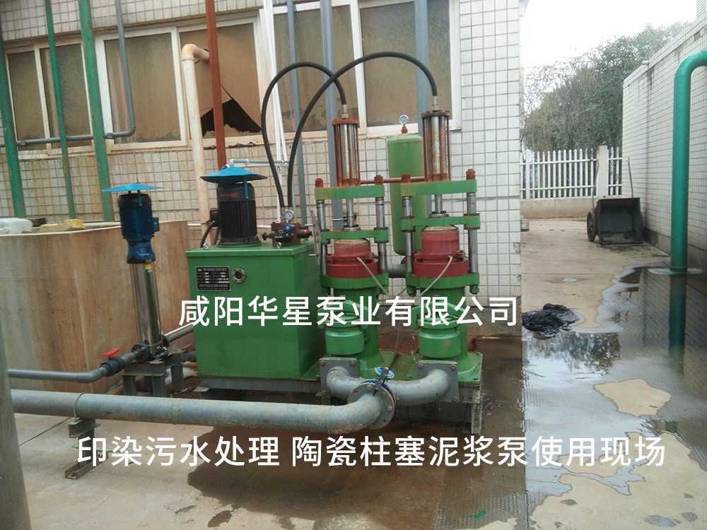 印染污水處理使用咸陽(yáng)柱塞泵現(xiàn)場(chǎng)